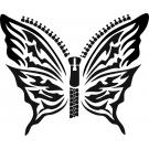 Stencil Schablone  Schmetterling mit Reißer